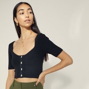 Aritzia Wilfred Casanova Knit Crop Top Size L